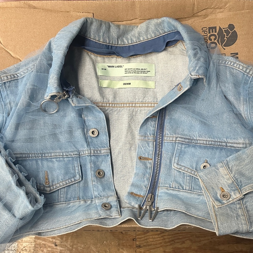 Off-White Light Blue Denim Jacket - image 1